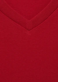 100% cotton slim-fit V-neck t-shirt