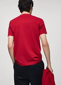 100% cotton slim-fit V-neck t-shirt