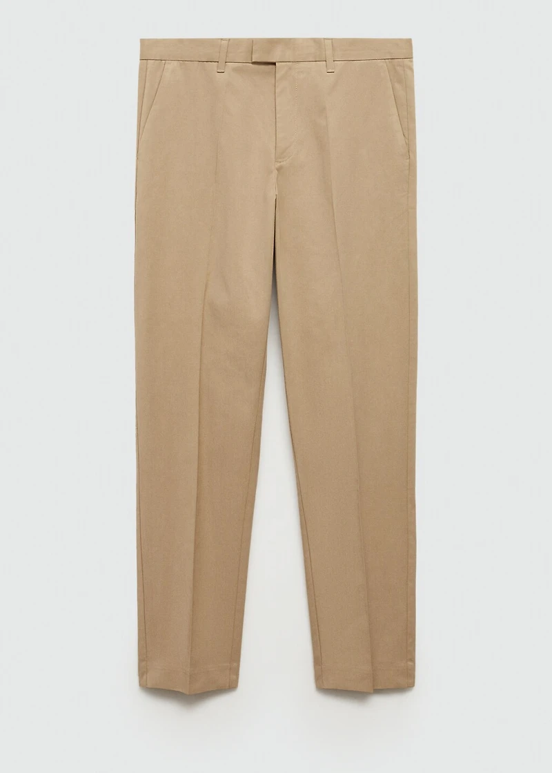 Regular-fit cotton pants