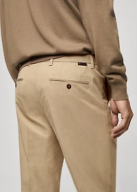 Regular-fit cotton pants