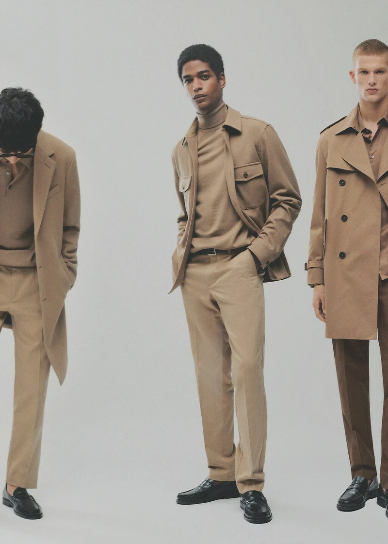 Regular-fit cotton pants