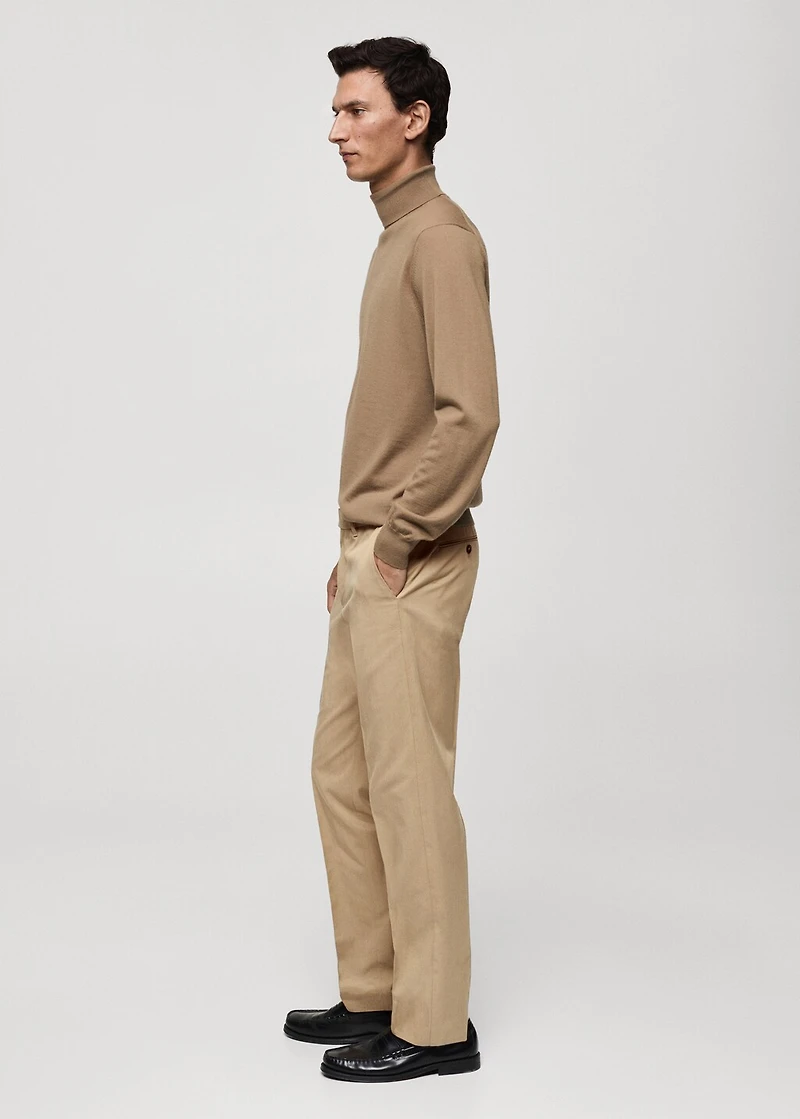 Regular-fit cotton pants