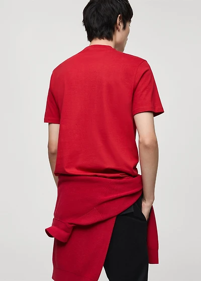 100% cotton slim-fit t-shirt with combined print