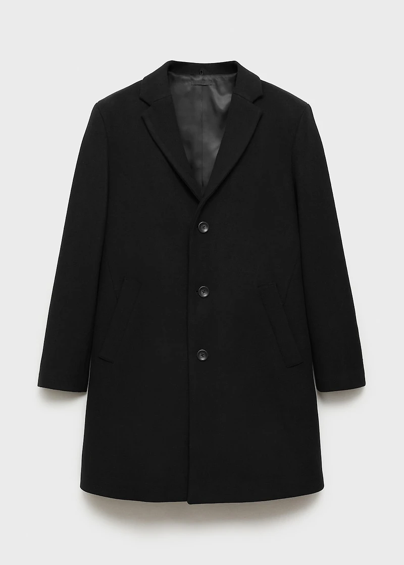 Detachable hood wool coat