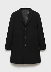 Detachable hood wool coat