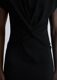 Midi-dress with knot detail