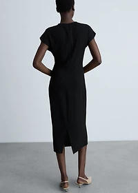 Midi-dress with knot detail