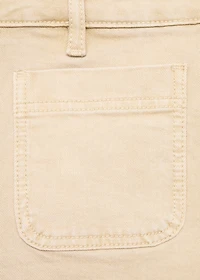 High-waisted denim shorts with pockets