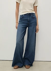 High-waisted wide-leg jeans