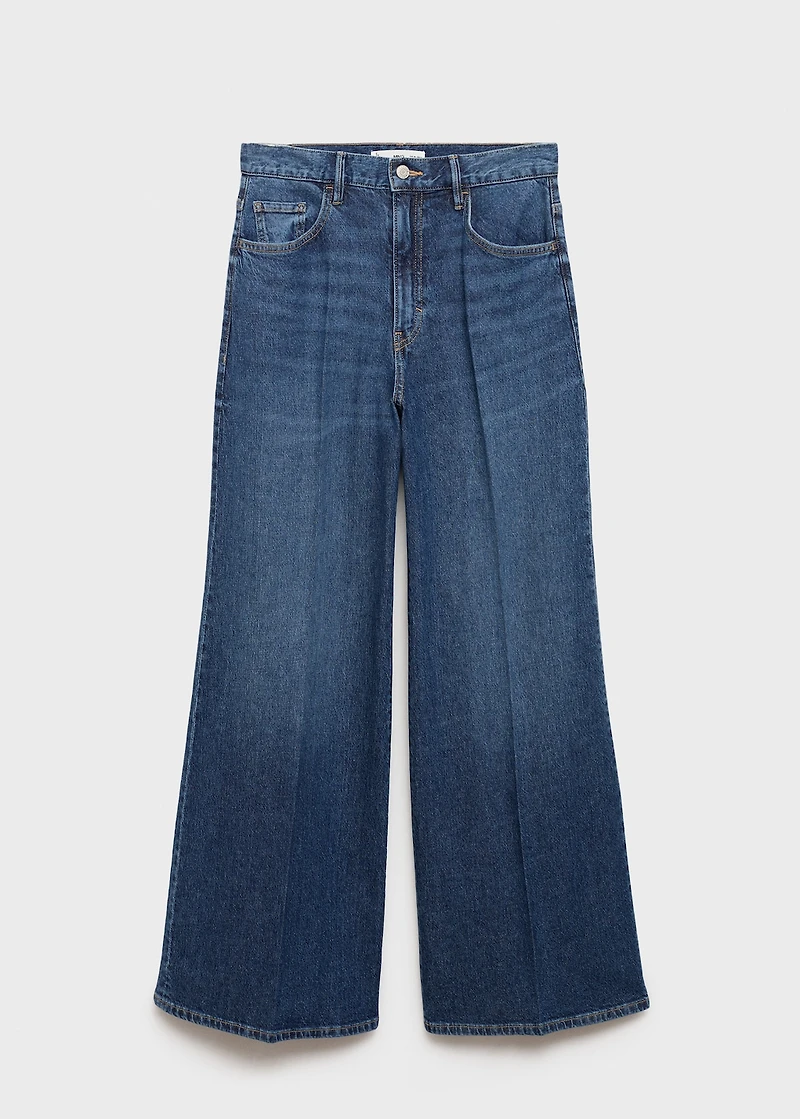 High-waisted wide-leg jeans