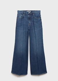 High-waisted wide-leg jeans