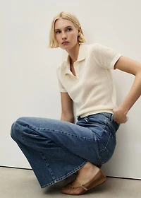 High-waisted wide-leg jeans