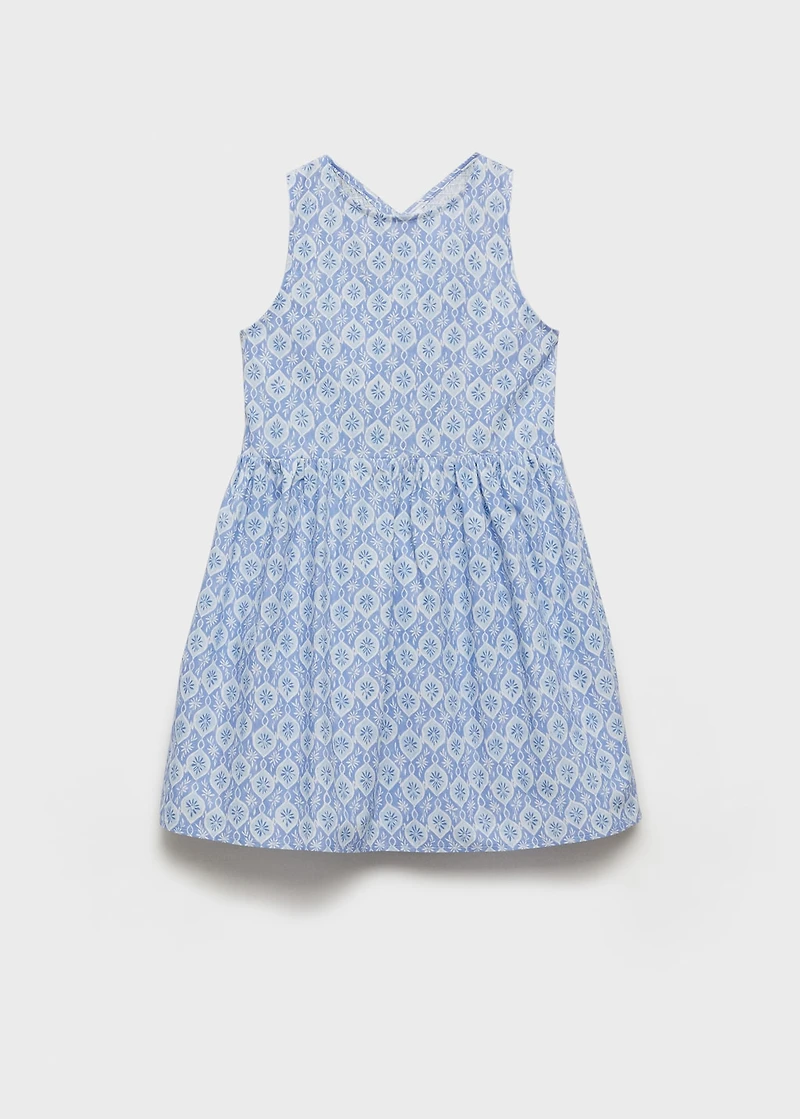 Printed ruffle dress