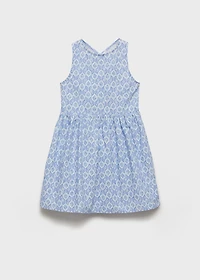 Printed ruffle dress