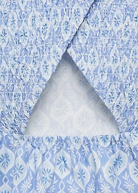 Printed ruffle dress