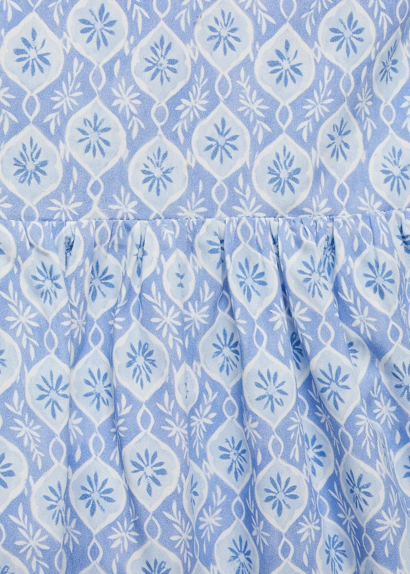 Printed ruffle dress