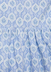 Printed ruffle dress