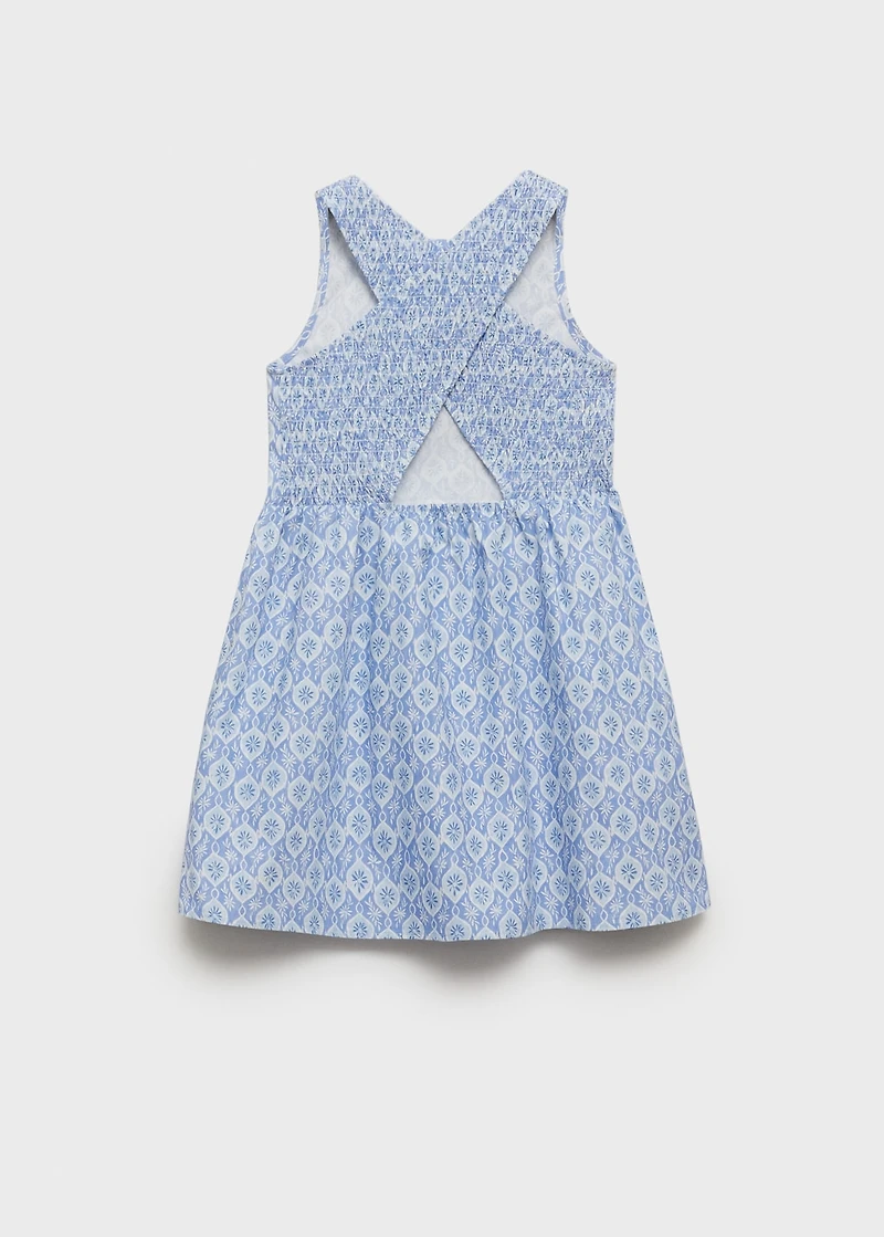 Printed ruffle dress