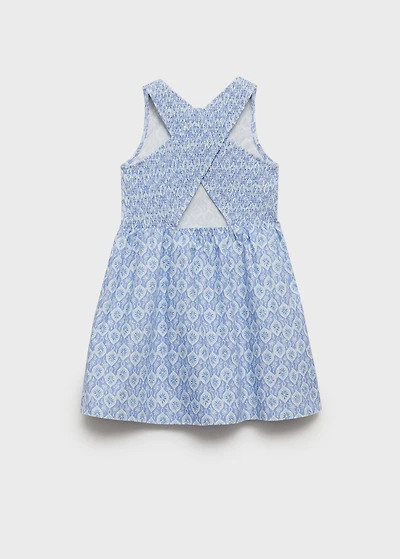 Printed ruffle dress