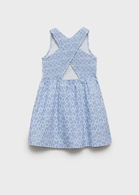 Printed ruffle dress