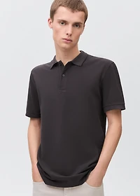 Cotton piqué polo shirt