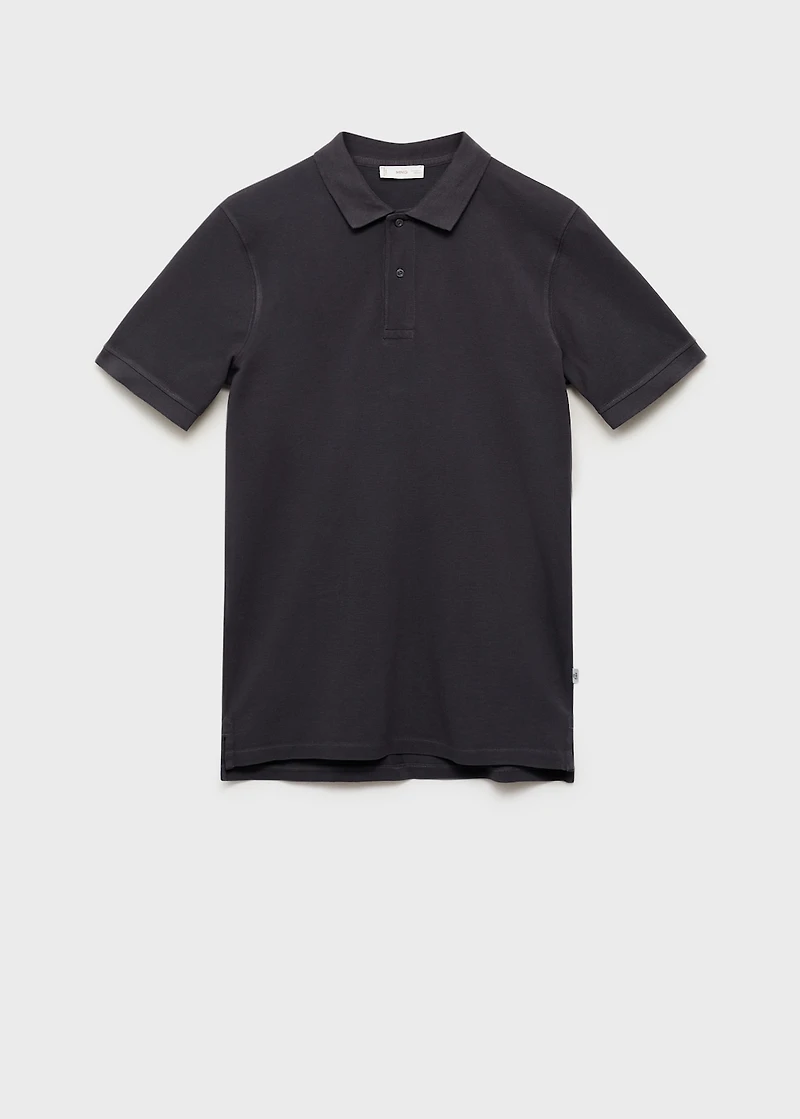 Cotton piqué polo shirt