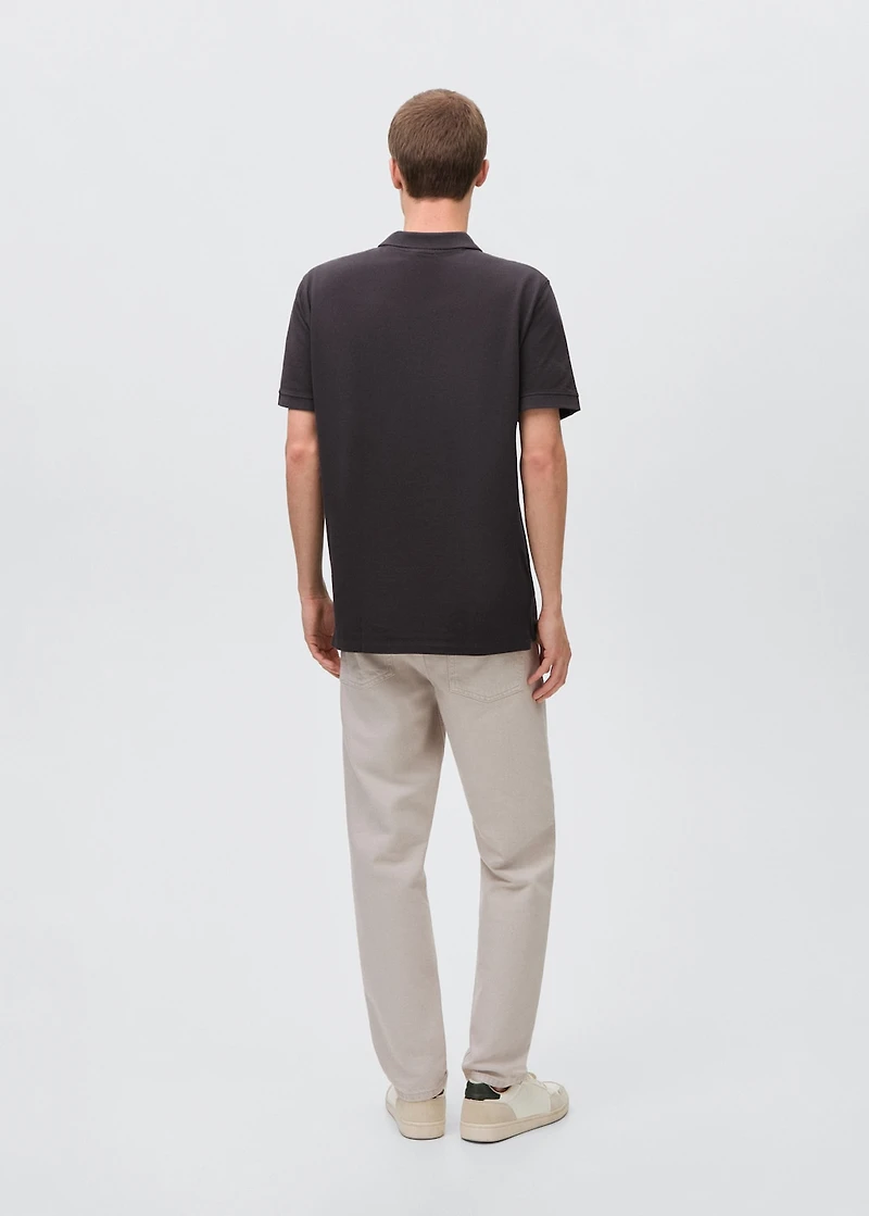 Cotton piqué polo shirt