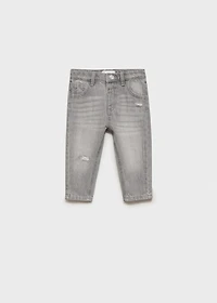 Ripped details skinny-fit jeans