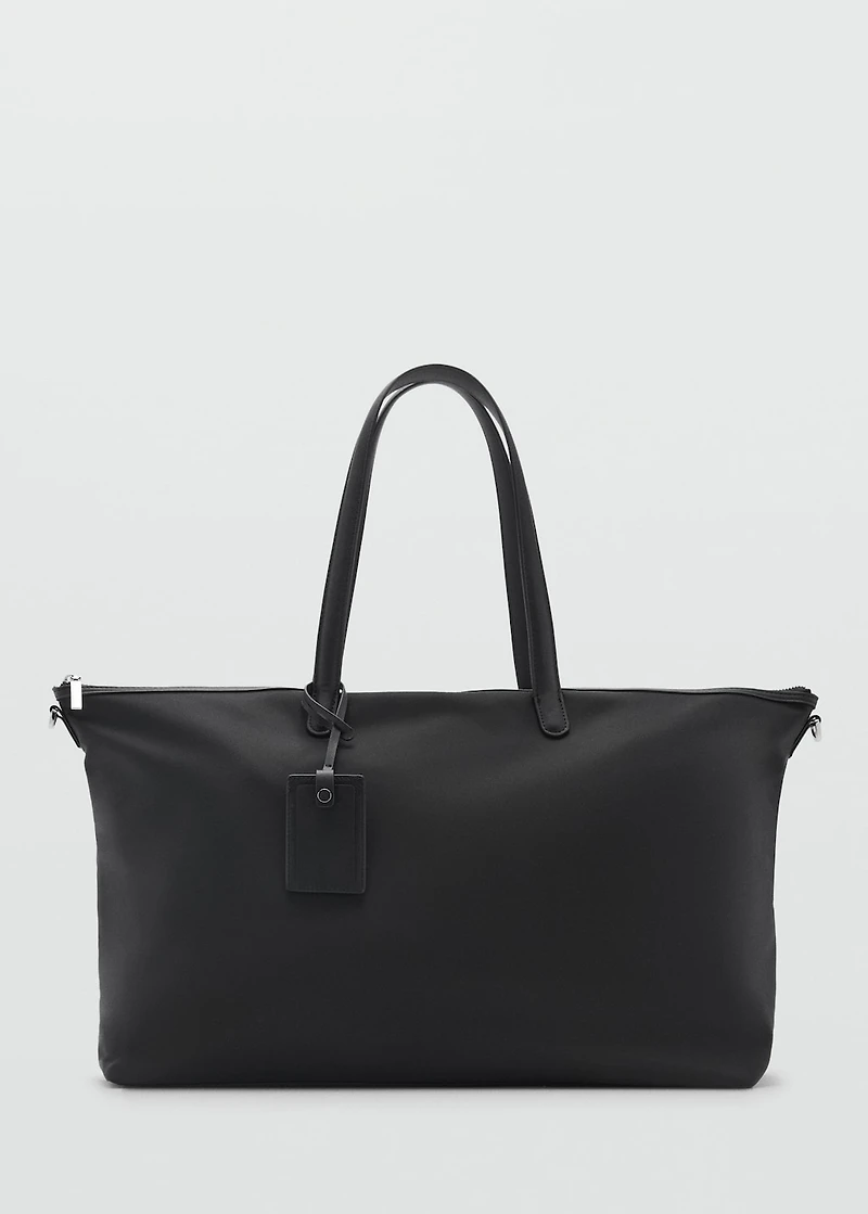 Large nylon shopper bag