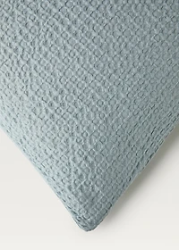 Cotton percale waffle duvet cover for / cm bed