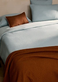 Cotton percale waffle duvet cover for 90 cm bed