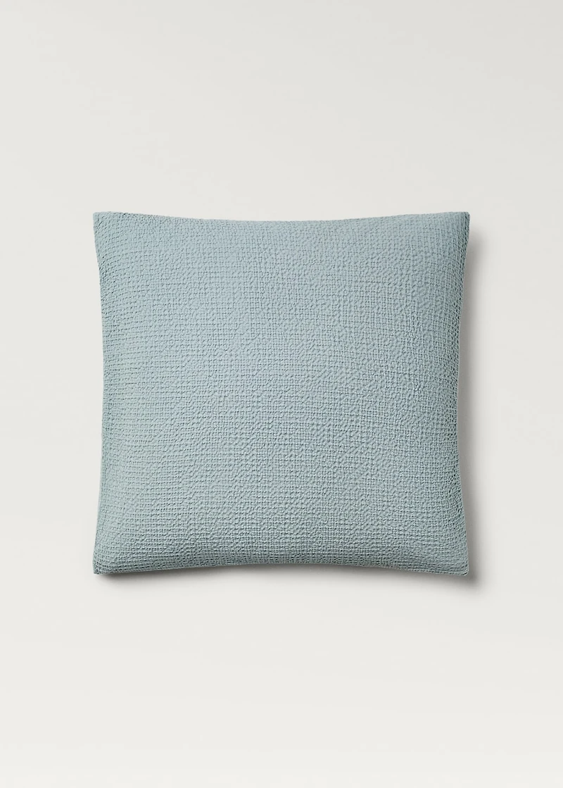 Two cotton waffle percale pillowcases 60x60 cm