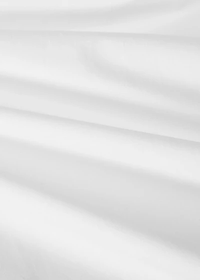 Cotton top sheet with hand-embroidered flowers for 180/200 cm bed