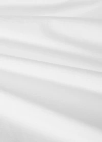 Cotton top sheet with hand-embroidered flowers for 180/200 cm bed