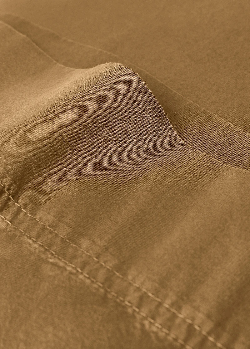 Cotton poplin double-stitched pillowcase 45x110 cm