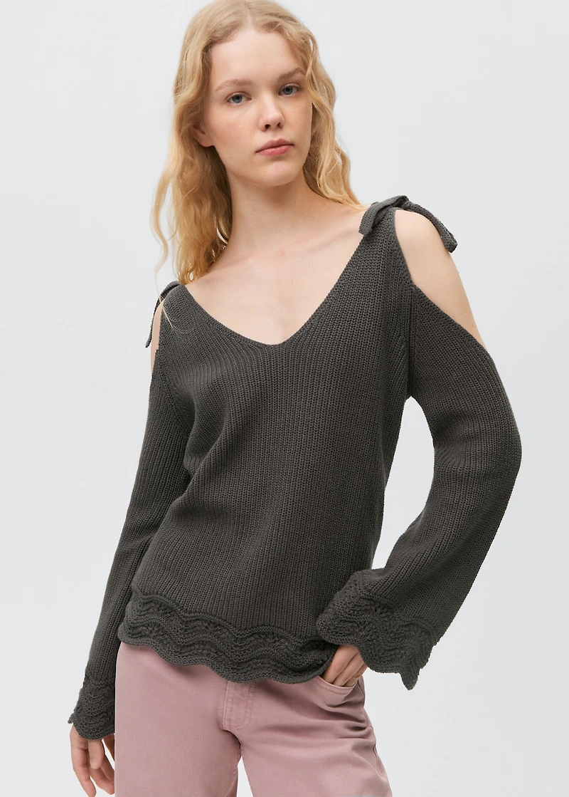 Cut-out sweater