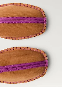 Two-tone sneakers with spade detail