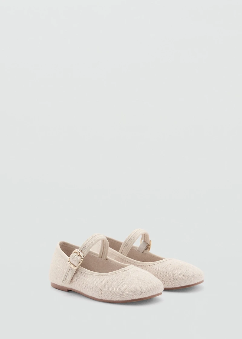 Ballet flats with buckle