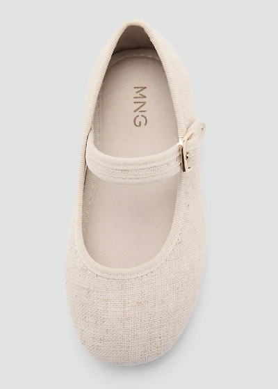 Ballet flats with buckle