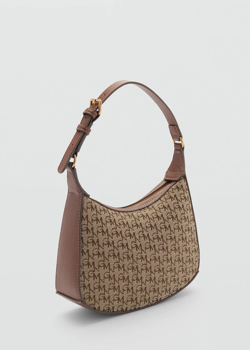 Shoulder bag with printed logo