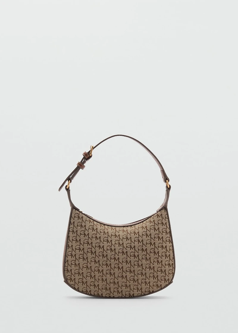 Shoulder bag with printed logo