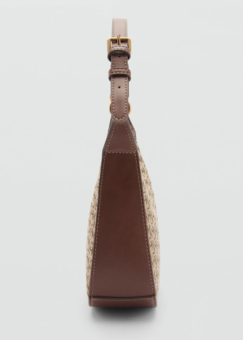 Shoulder bag with printed logo