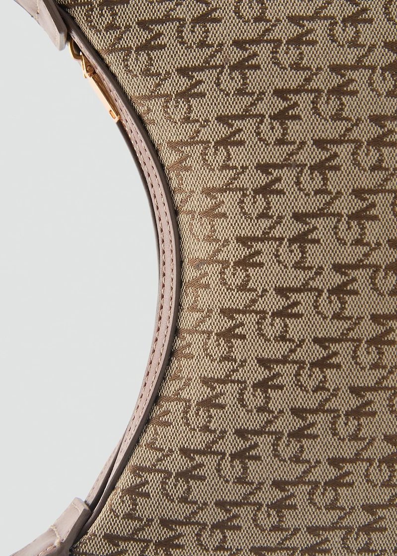 Shoulder bag with printed logo