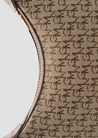 Shoulder bag with printed logo