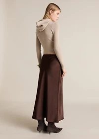 Ribbed hooded sweater