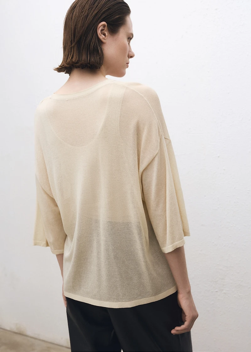 Oversize short sleeve sweater