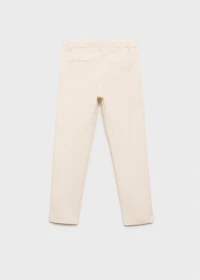 Cotton linen-blend trousers