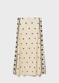 Embroidered flared skirt