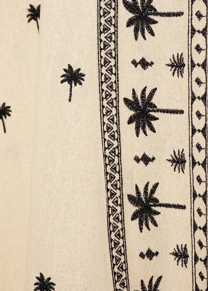 Embroidered flared skirt