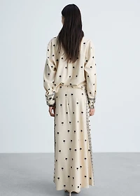 Embroidered flared skirt